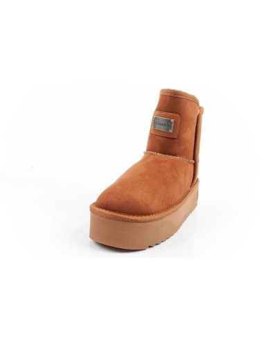 DFranklin women's winter snow boots fashionable fur lined brown ankle boots