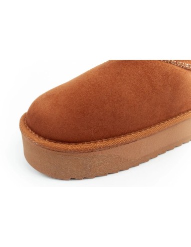 DFranklin women's winter snow boots fashionable fur lined brown ankle boots