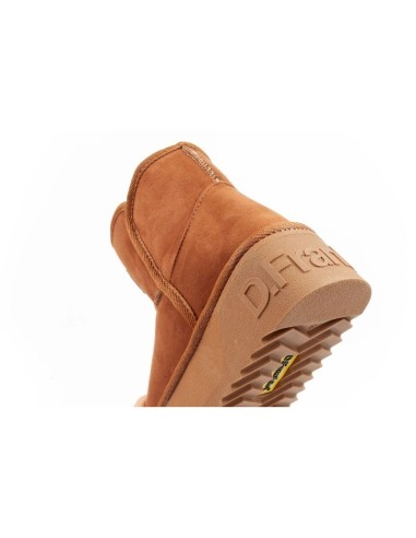 DFranklin women's winter snow boots fashionable fur lined brown ankle boots