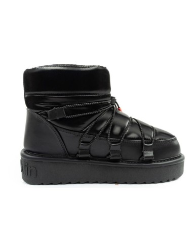 DFranklin women's snow boots winter fashionable insulated ankle boots black