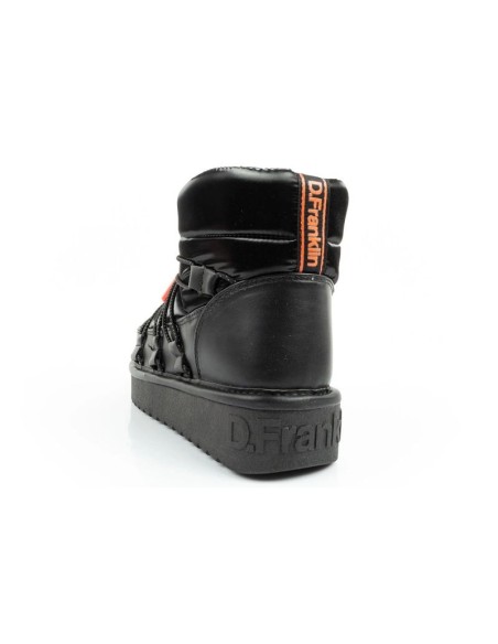 DFranklin women's snow boots winter fashionable insulated ankle boots black