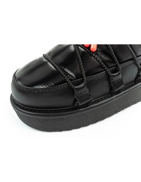 DFranklin women's snow boots winter fashionable insulated ankle boots black