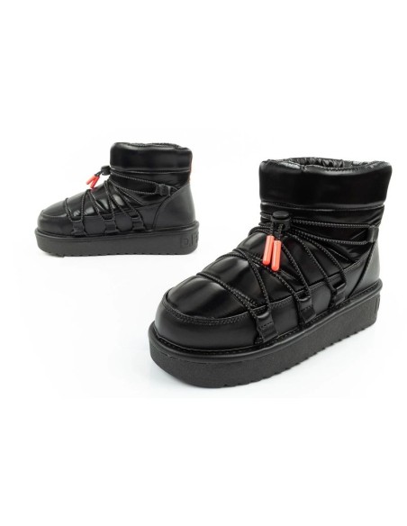 DFranklin women's snow boots winter fashionable insulated ankle boots black