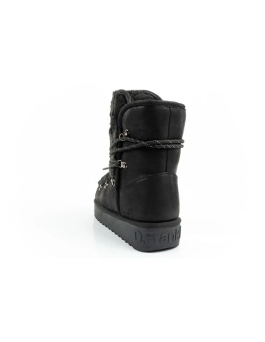 DFranklin women's winter snow boots fashionable fur lining black