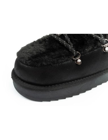 DFranklin women's winter snow boots fashionable fur lining black