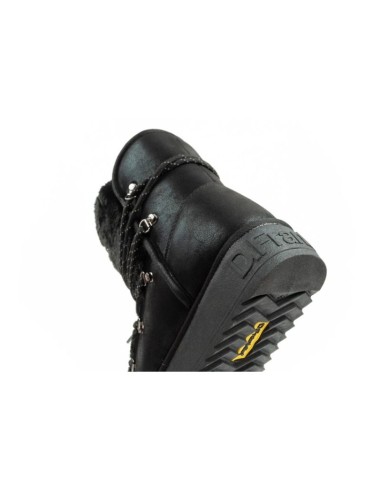 DFranklin women's winter snow boots fashionable fur lining black