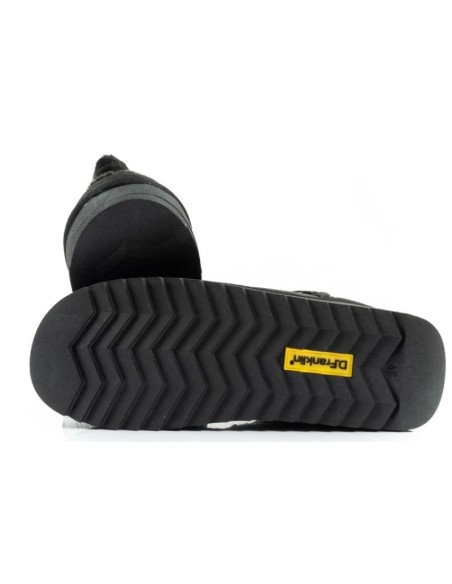 DFranklin women's winter snow boots fashionable fur lining black