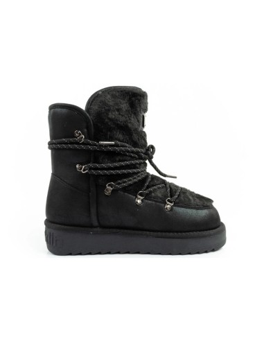 DFranklin women's winter snow boots fashionable fur lining black