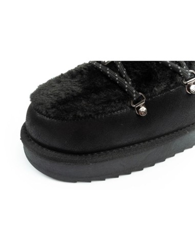 DFranklin women's winter snow boots fashionable fur lining black