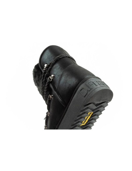 DFranklin women's winter snow boots fashionable fur lining black