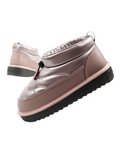 DFranklin women's snow boots winter fashionable insulated ankle boots rose gold