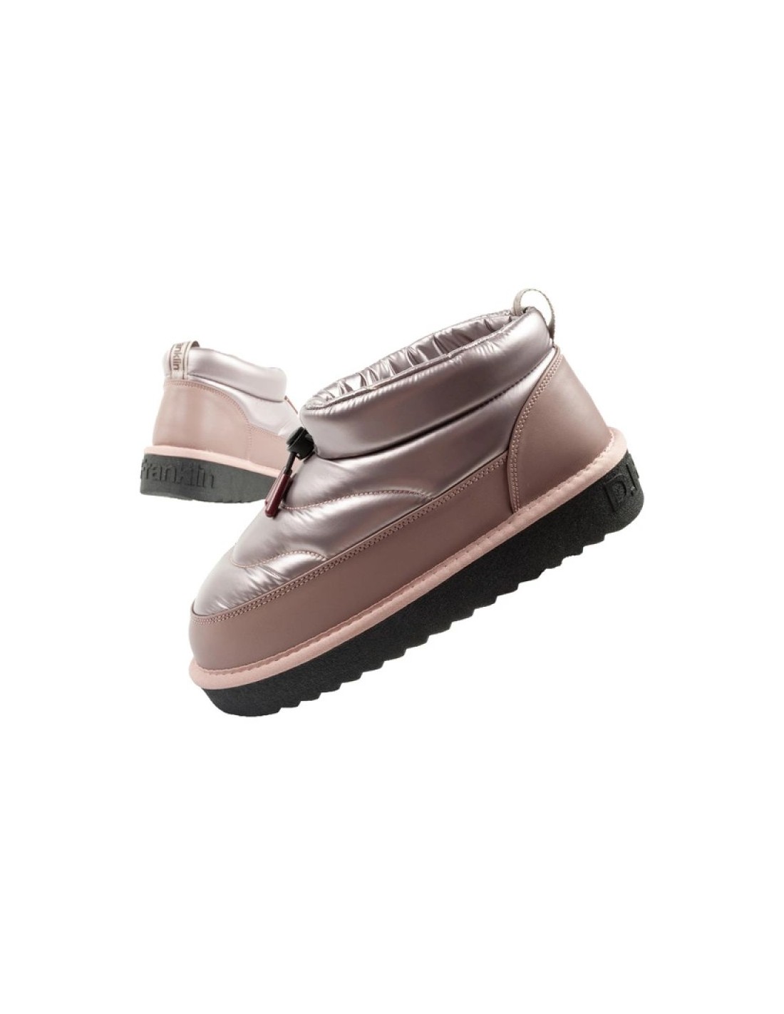 DFranklin women's snow boots winter fashionable insulated ankle boots rose gold