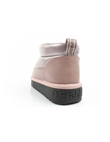 DFranklin women's snow boots winter fashionable insulated ankle boots rose gold