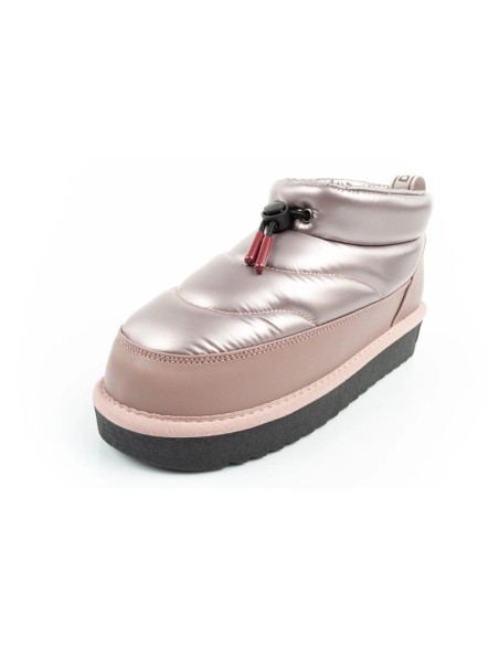 DFranklin women's snow boots winter fashionable insulated ankle boots rose gold