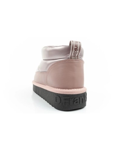 DFranklin women's snow boots winter fashionable insulated ankle boots rose gold