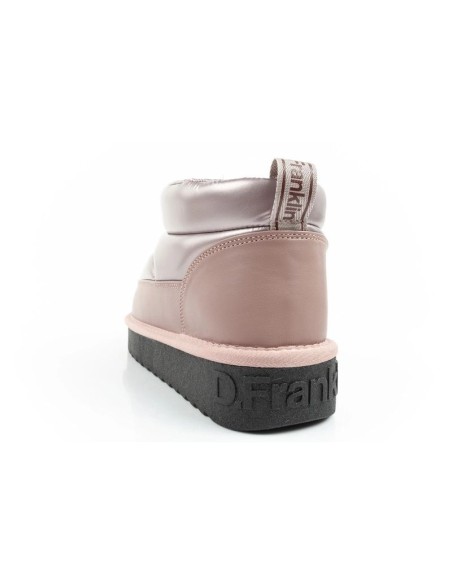 DFranklin women's snow boots winter fashionable insulated ankle boots rose gold