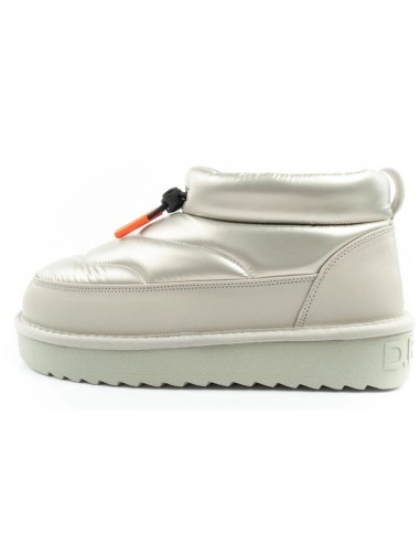 DFranklin women's snow boots winter fashionable insulated ankle boots silver