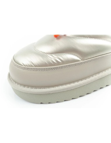 DFranklin women's snow boots winter fashionable insulated ankle boots silver