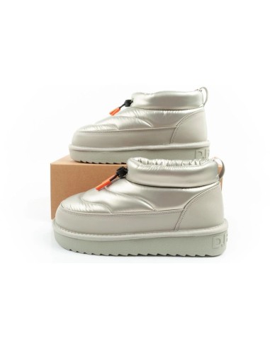 DFranklin women's snow boots winter fashionable insulated ankle boots silver