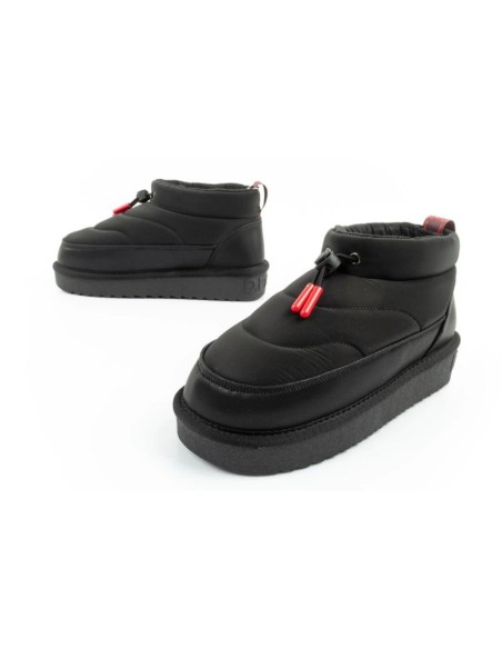 DFranklin women's snow boots winter fashionable insulated ankle boots black
