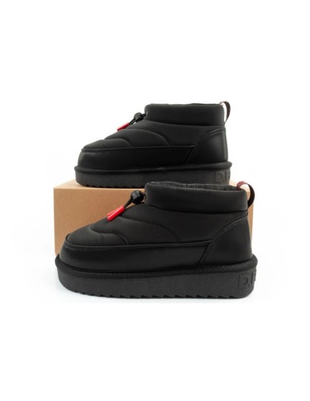 DFranklin women's snow boots winter fashionable insulated ankle boots black