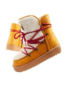 DFranklin women's winter snow boots fashionable fur lining mustard color