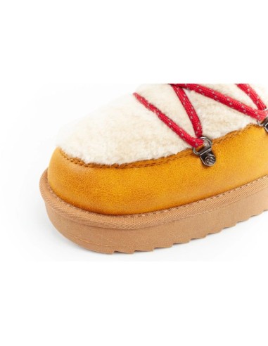 DFranklin women's winter snow boots fashionable fur lining mustard color