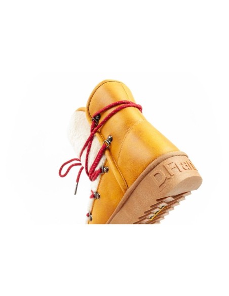 DFranklin women's winter snow boots fashionable fur lining mustard color