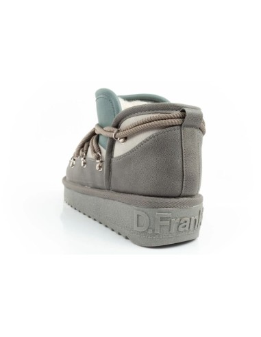 DFranklin women's winter snow boots fashionable insulated ankle boots gray