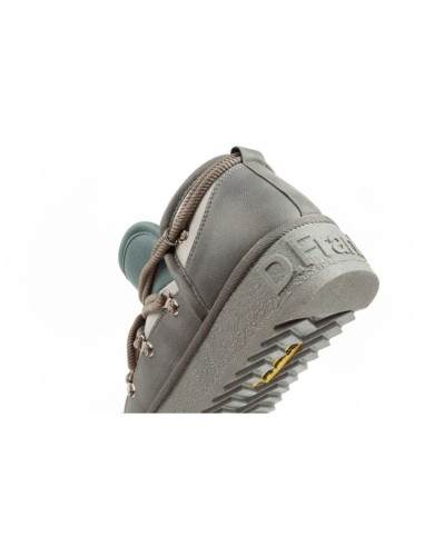 DFranklin women's winter snow boots fashionable insulated ankle boots gray