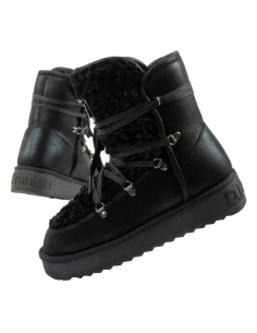 DFranklin women's winter snow boots fashionable fur lining black high