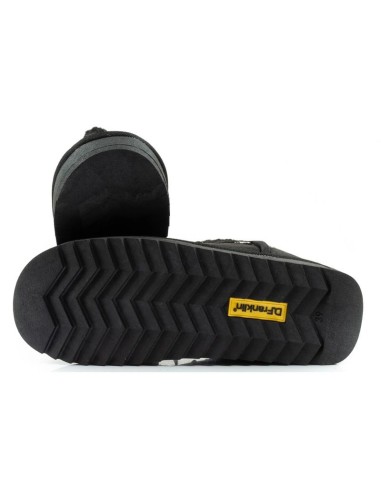 DFranklin women's winter snow boots fashionable fur lining black high