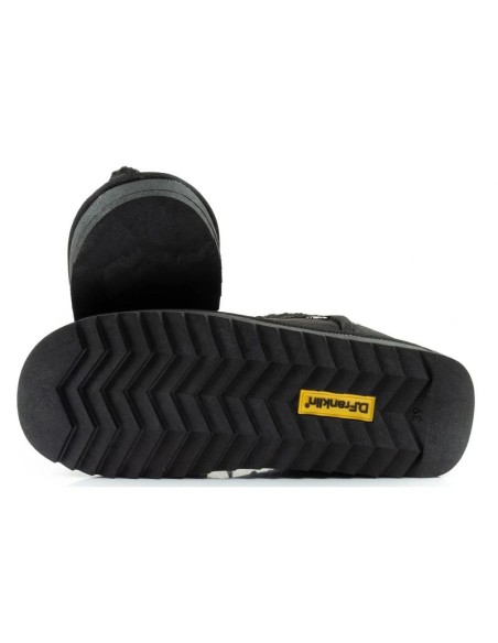 DFranklin women's winter snow boots fashionable fur lining black high