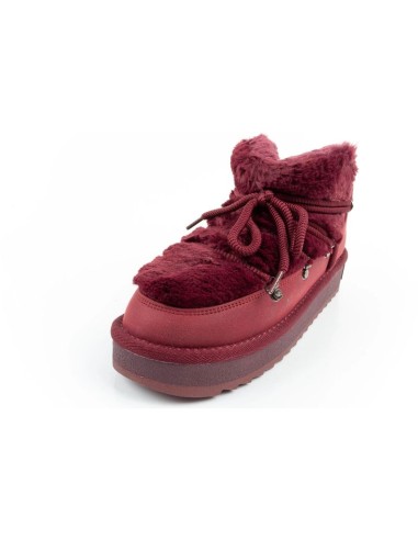 DFranklin women's winter snow boots fashionable fur lining burgundy