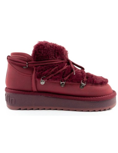 DFranklin women's winter snow boots fashionable fur lining burgundy