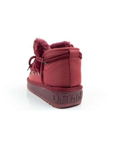 DFranklin women's winter snow boots fashionable fur lining burgundy