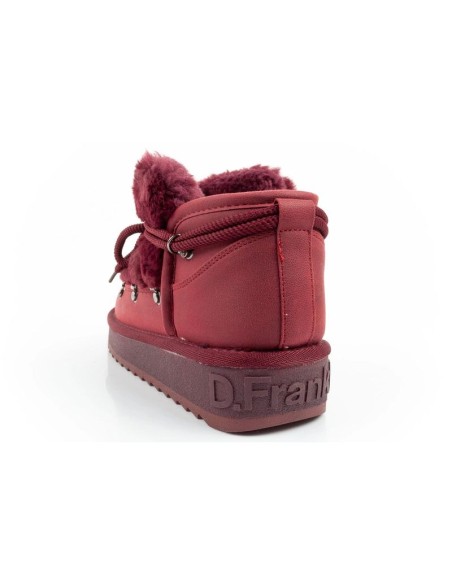 DFranklin women's winter snow boots fashionable fur lining burgundy