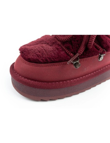 DFranklin women's winter snow boots fashionable fur lining burgundy