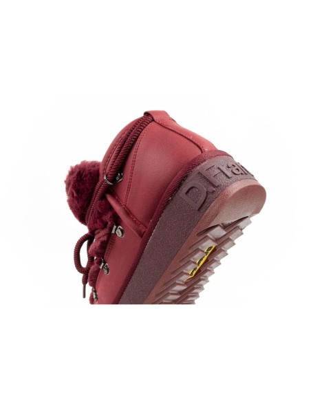DFranklin women's winter snow boots fashionable fur lining burgundy