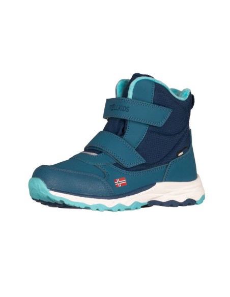 Trollkids Kids Hafjell Winter Boots waterproof snow boots with Velcro closure blue 264102