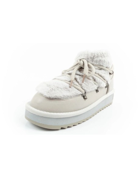 DFranklin women's winter snow boots fashionable fur lining gray