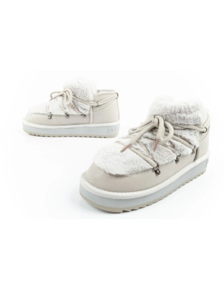 DFranklin women's winter snow boots fashionable fur lining gray