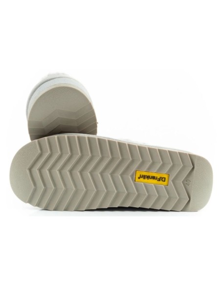 DFranklin women's winter snow boots fashionable fur lining gray