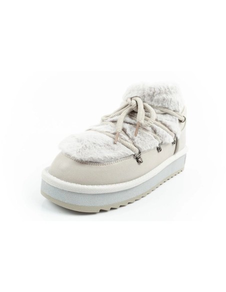 DFranklin women's winter snow boots fashionable fur lining gray