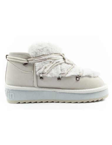 DFranklin women's winter snow boots fashionable fur lining gray