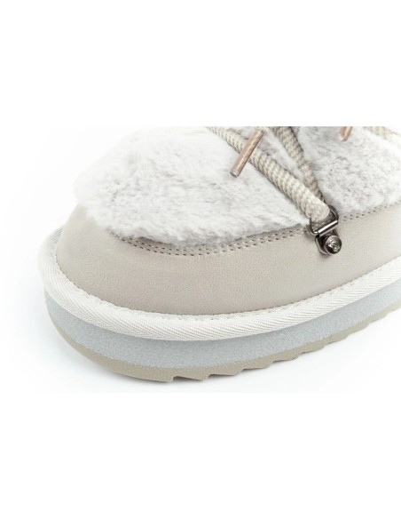 DFranklin women's winter snow boots fashionable fur lining gray