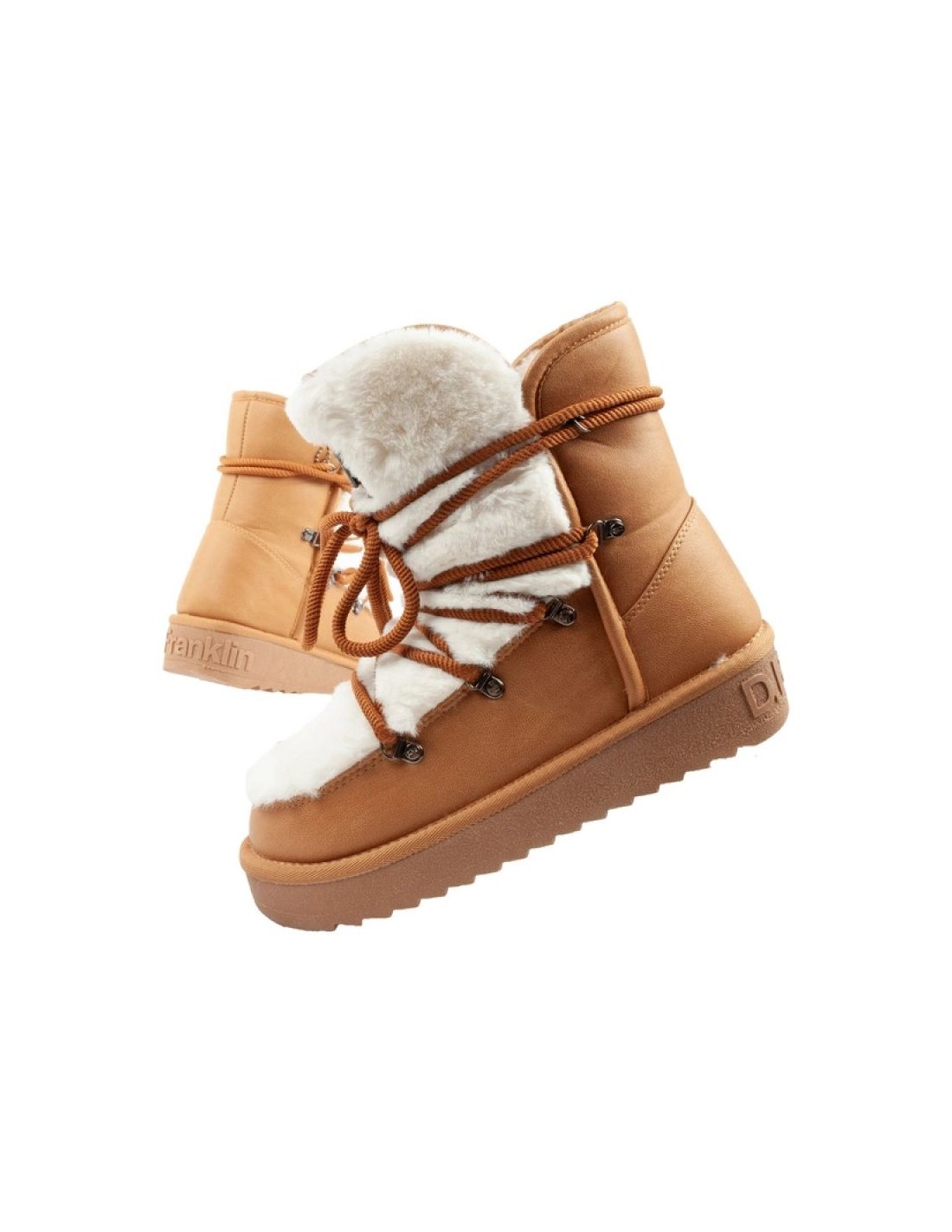 DFranklin women's winter snow boots fashionable fur lining high