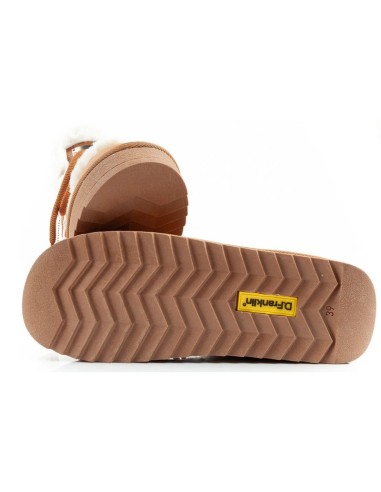 DFranklin women's winter snow boots fashionable fur lining high