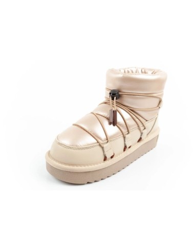 DFranklin women's winter snow boots fashionable insulated gold ankle boots