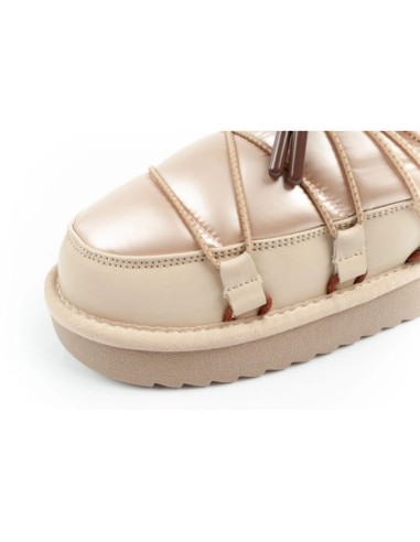 DFranklin women's winter snow boots fashionable insulated gold ankle boots